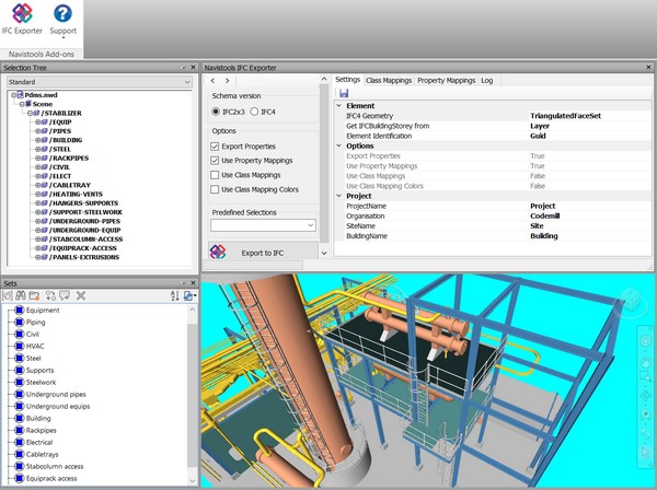 Implementation from IFC-RoadBIM files.